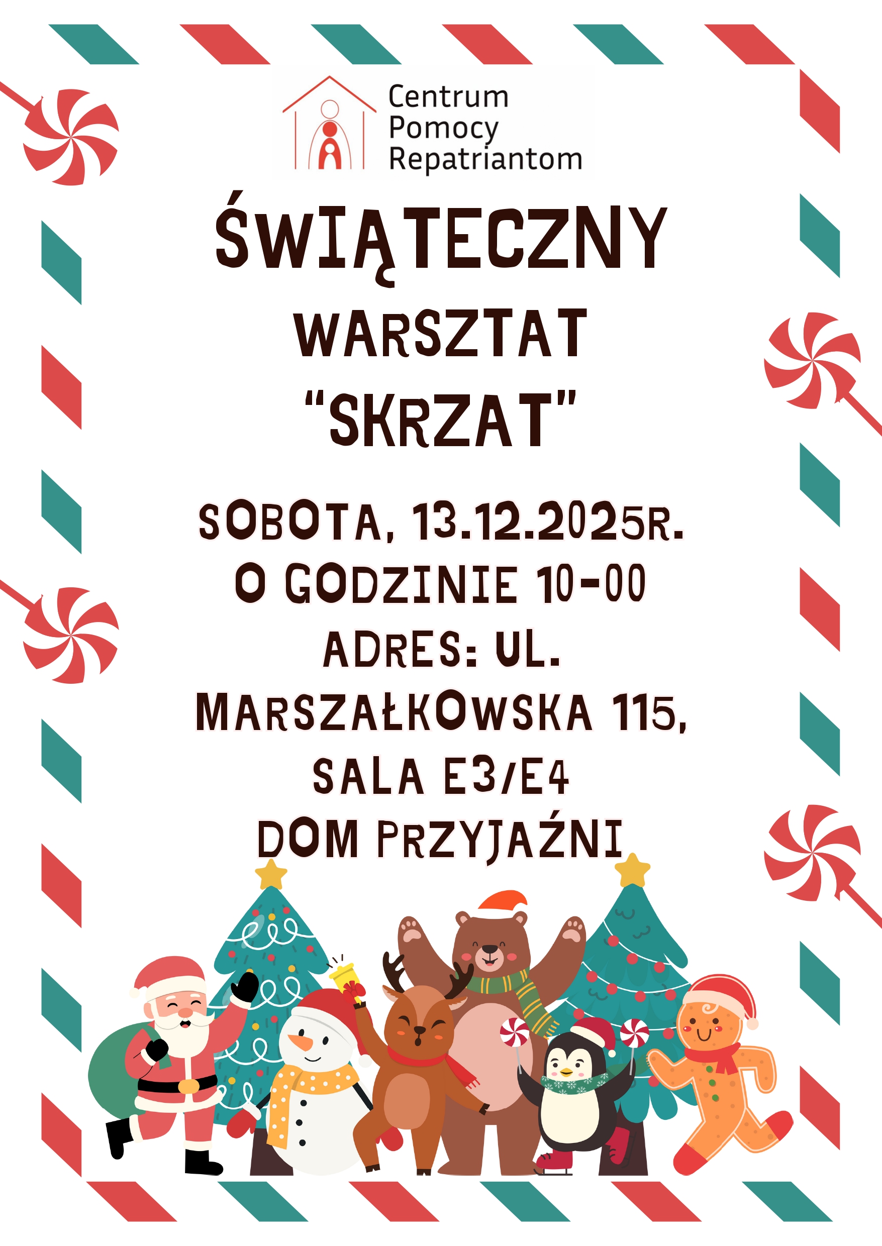Zimowy twórczy warsztat dla dzieci w Domie Przyjaźńi